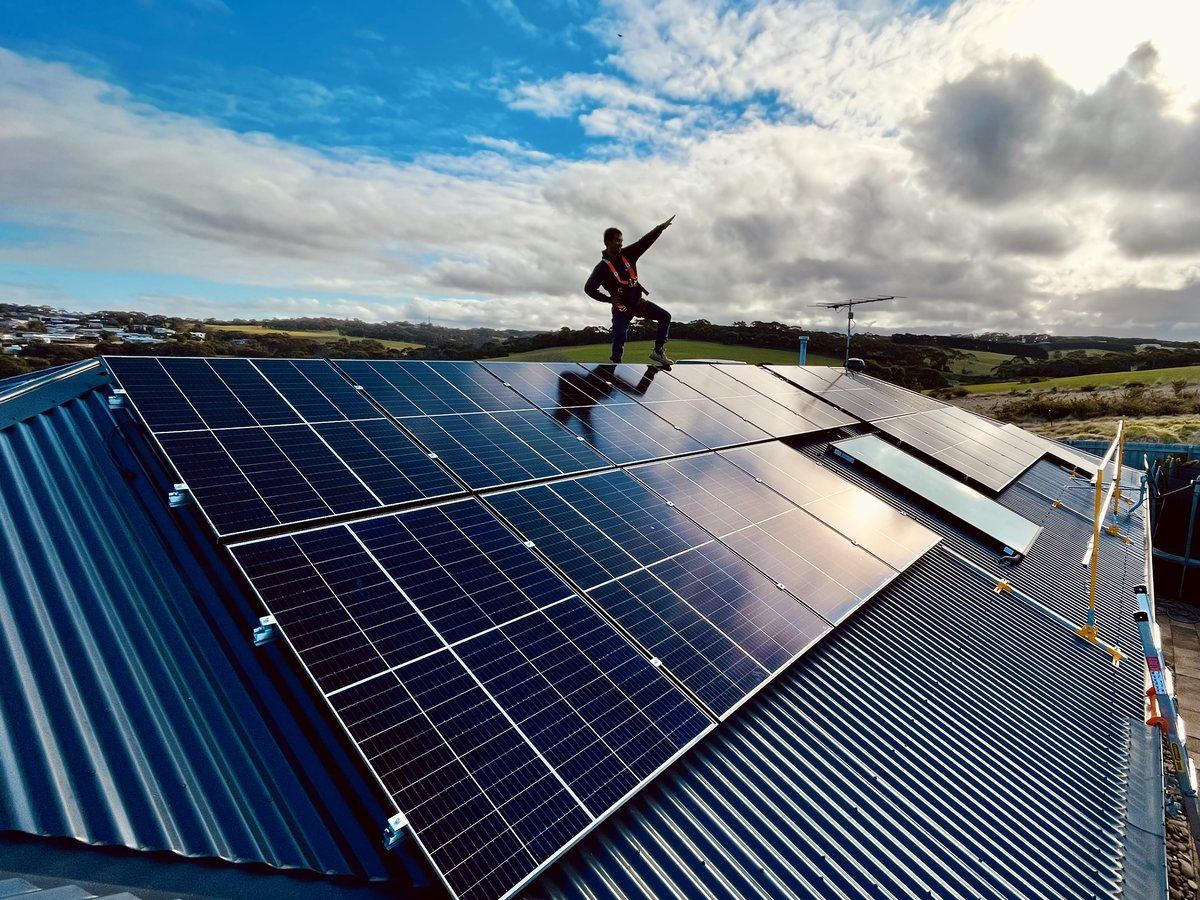 Sulex Electrics solar install on a rural property near the Surf Coast